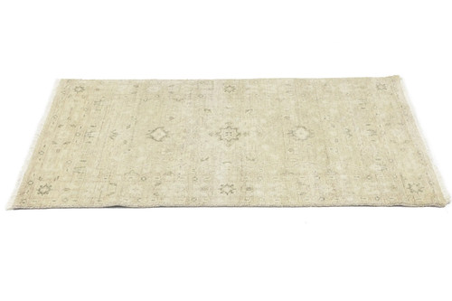Hand-Knotted Transitional Oriental Rug Muted Floral Style Bedroom Carpet 3X5 ft - Picture 6 of 17