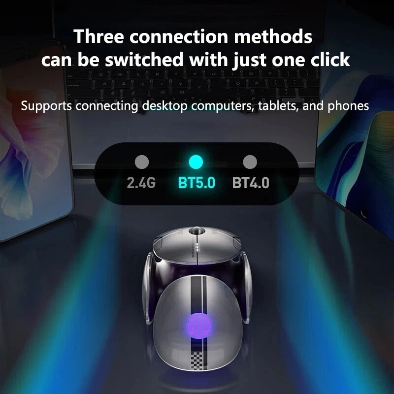 X2 Silent Bluetooth Mouse Metal Base Rechargeable Wireless Gaming Mouse for Comp - Image 4 of 4