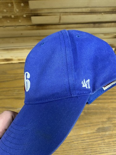 Philadelphia 76ers 47 Brand Clean Up Hat Adjustable Youth Cap Blue - Picture 2 of 5