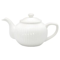 Greengate Teekanne Alice Weiß Kanne 1 Liter Everyday Geschirr Teapot White