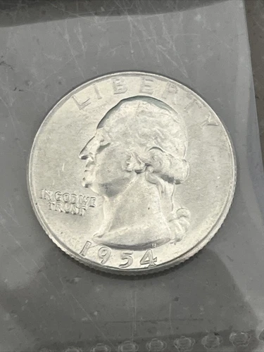 1954 S Washington Quarter BU Uncirculated Mint State 90% Silver 25c US Coin