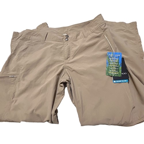 ExOfficio Sol Cool Ampario Convertible Pants Womens 12 Beige Hiking Camping - Picture 2 of 12
