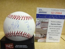 A.J. PUK A'S 2016 1ST RD PICK SIGNATURE DEBUT M.L. SIGNED BASEBALL JSA SD25964
