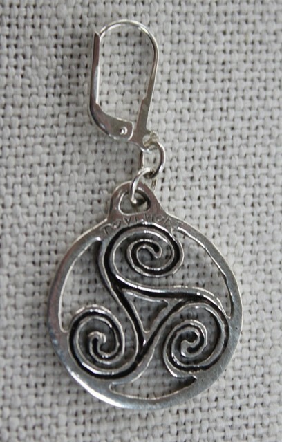 Boucles D'oreilles Clous Créoles TOULHOAT - Argent Massif, Motif Hermines Bretagne - Neuf étiquettes