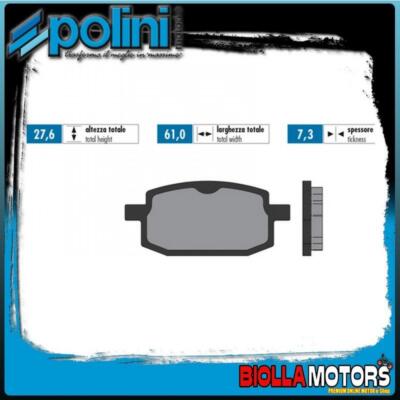 174.0076 FRONT POLINI BRAKE PADS ADLY CAT 125 125CC 2001 - ORGANIC