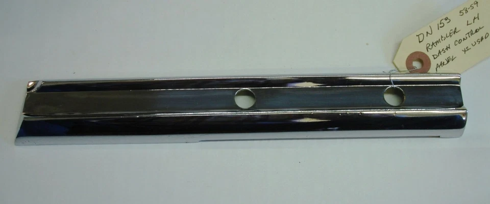 1958 年 1959 年 AMC NASH RAMBLER AMBASSADOR LH DASH CHROME TRIM 状况极佳 二手 DN153 — 第 4/4 张图片