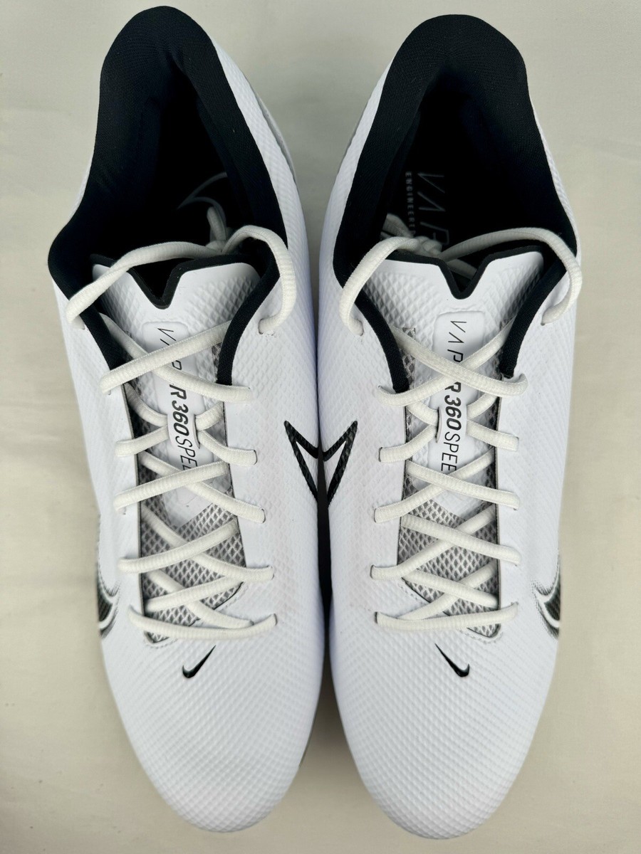Nike Vapor Edge Speed 360 Low Football Cleats White Black Mens
