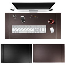 34 x 20" Premium Genuine Leather Home Office Non Slip Desk Pad Gaming Mouse Mat