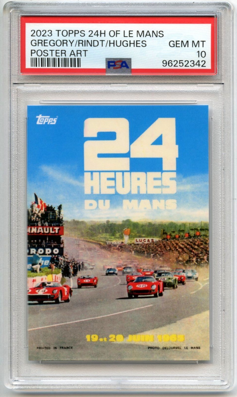 PSA 10 Gem Mint 2023 Topps 24H of Le Mans Poster Art #20 Gregory Rindt Hughes