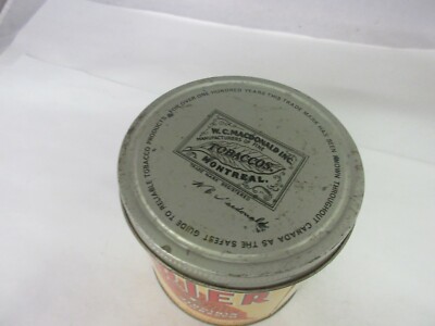 VINTAGE ADVERTISING EMPTY BRIER CANISTER TOBACCO TIN 507-E