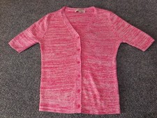 Loft Womens Sweater Medium pink cardigan stre...