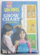 1972 Urchins Grow Chart Children's Wall Hanging Height Growth 1970s Vintage NEW