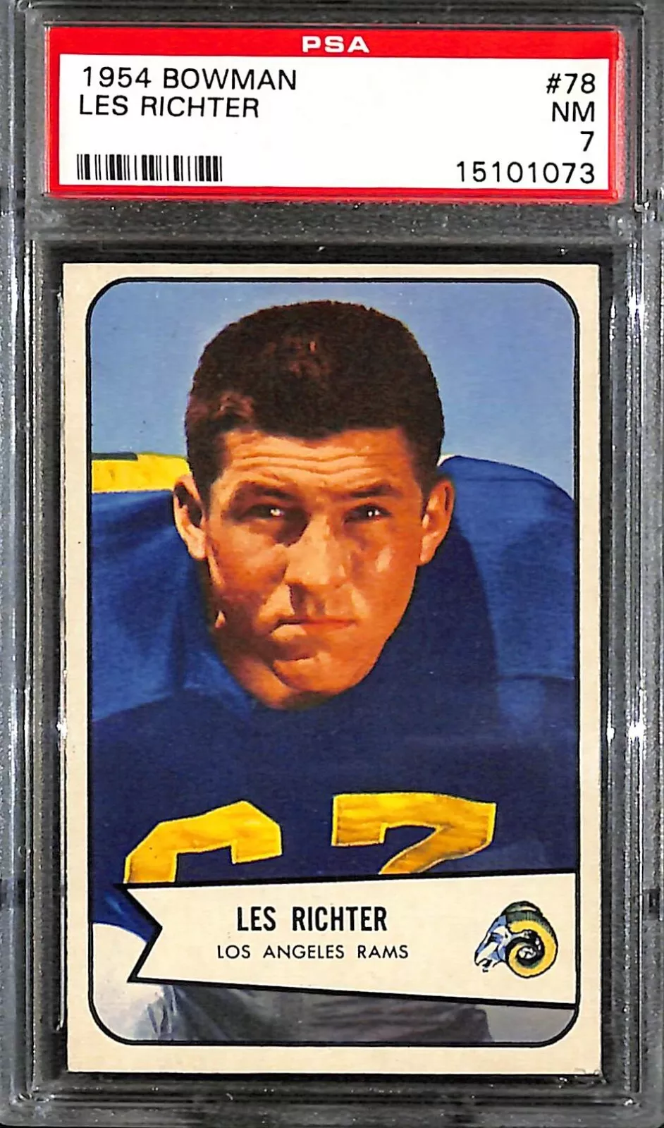 Les Richter trading card