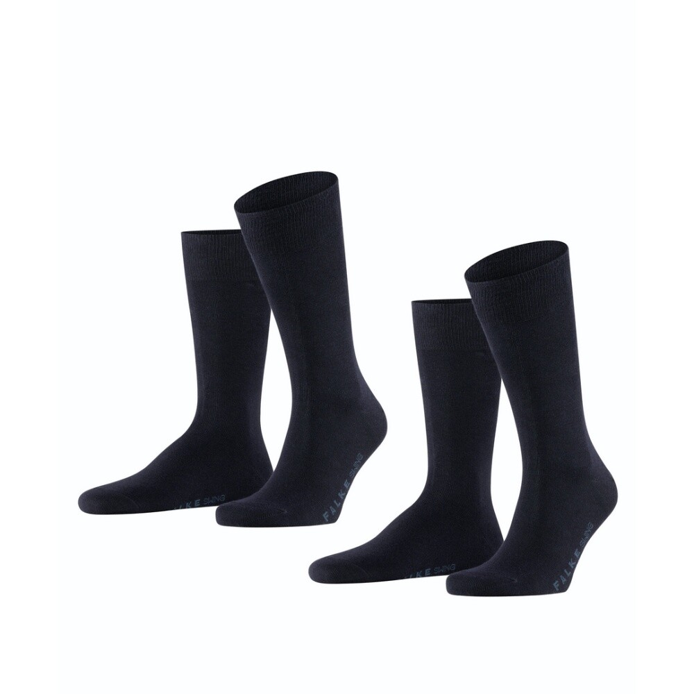 Falke 2-Pack Sock Swing Navy Blue 14633 6370 Basic Cotton UK