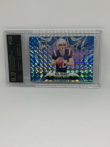 Mosaic Reactive Blue Drake Maye Better than psa, A FCG GRADE 9 (look em up)…