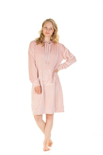 Suzy & Me Ladies Luxury Soft Velour Hooded Lounger - Picture 8 of 13
