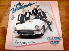 The Diamonds ‎♫ Classic Cuts ♫ 1988 Private Label Vinyl LP Signed