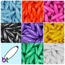 BeadTin Opaque 19mm Spaghetti Craft Beads (150pcs) - Color choice