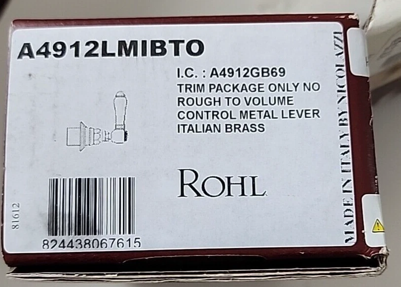Válvula de control de volumen de baño Rohl A4912LMIBTO de latón italiano Foto 3 de 4