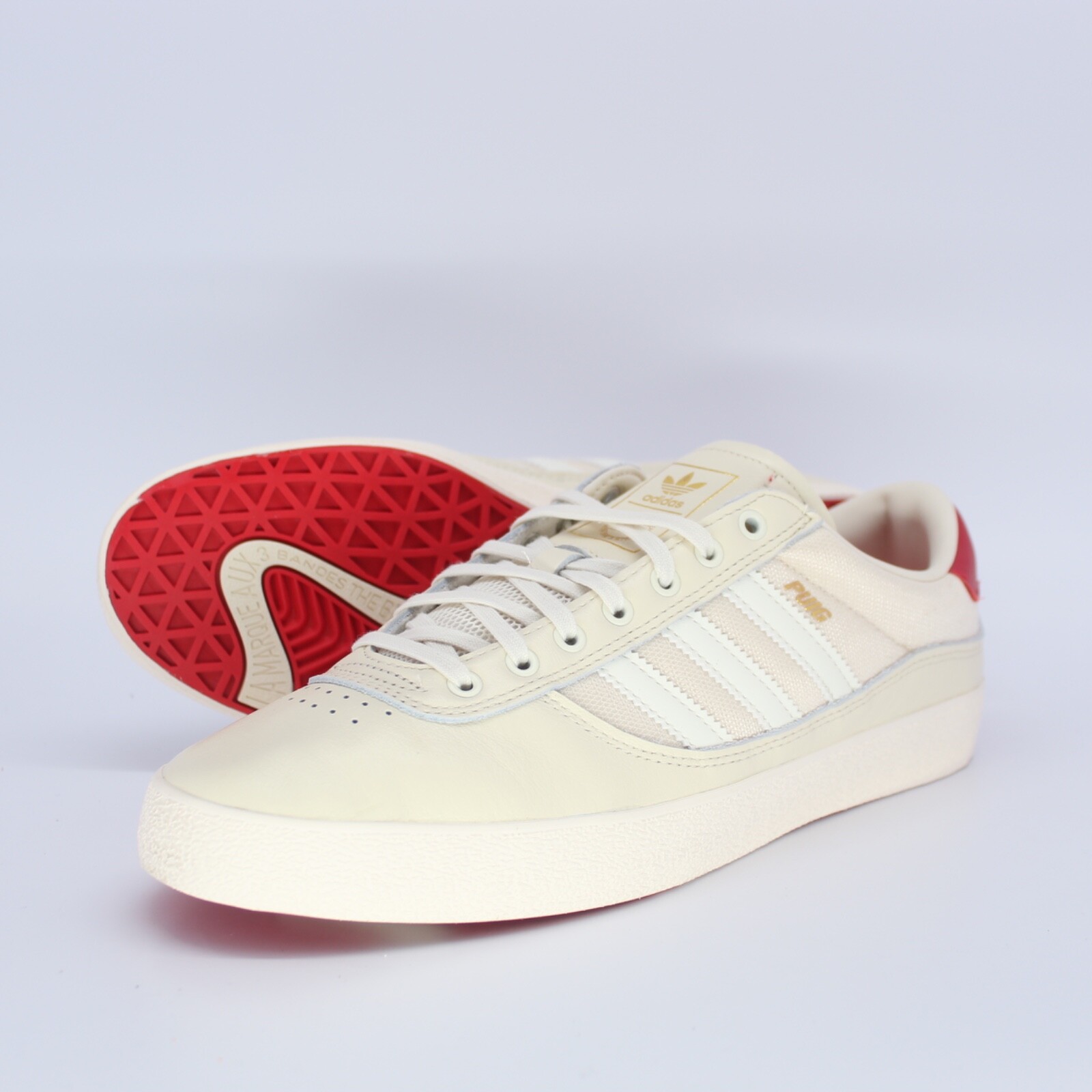 ADIDAS PUIG INDOOR SHOE US 11 EUR 46 CREAM WHITE CREAM WHITE SCARLET