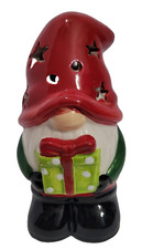 Ceramic Lighted Christmas Gnome - Holiday D cor