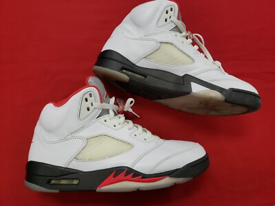ナイキ AJ5 FIRE RED 29cm DA1911-102 未使用 Jordan NIKE AIR JORDAN 5 RETRO true white/fire red-black da1911