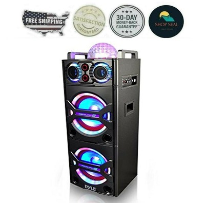 Bocinas Bluetooth Grandes Para Fiestas USB SD AUX RCA FM Radio Con Bola  Luces | eBay