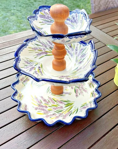 Bunzlauer Ceramic Whatnot 3-Stöckig 30 CM From Poland Handpainted Unicum - Bild 6 von 9