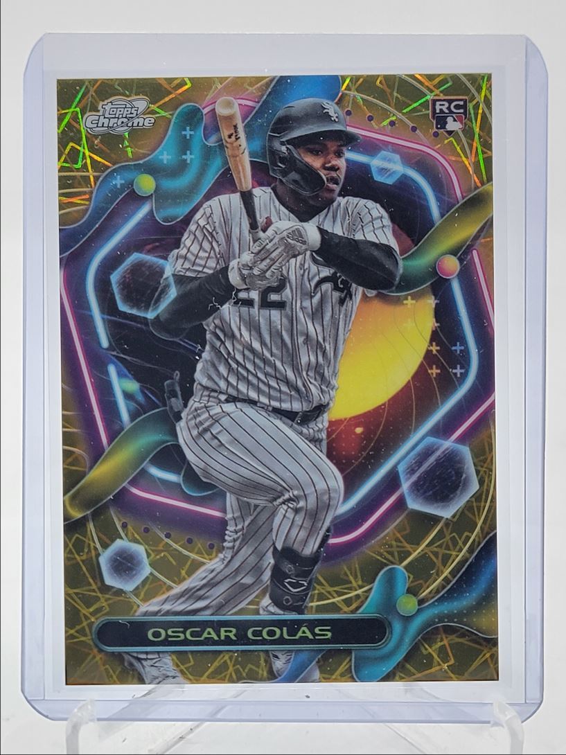 OSCAR COLAS 2023 TOPPS CHROME COSMIC ROOKIE GOLD INTERSTELLAR /50 Q0902