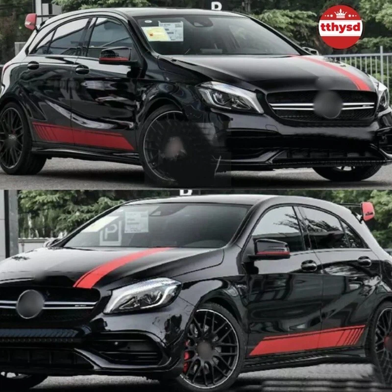 Para Mercedes-Benz A45 GLA45 AMG Calcomanía Puerta Lateral Carreras Rayas Coche Pegatinas Nuevo Foto 3 de 4