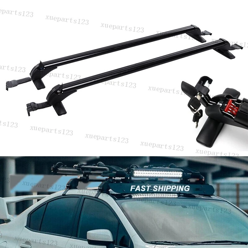 For Toyota Prius 4 Door Roof Rack Cross Bars 43.3" Luggage Cargo Carrier w/lock - Imagem 3 de 4