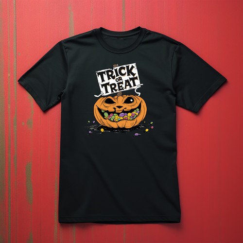Halloween_300 Pumpkin Trick Treat T-shirt - Funny and Spooky! 100% Cotton, Unise - Picture 6 of 46