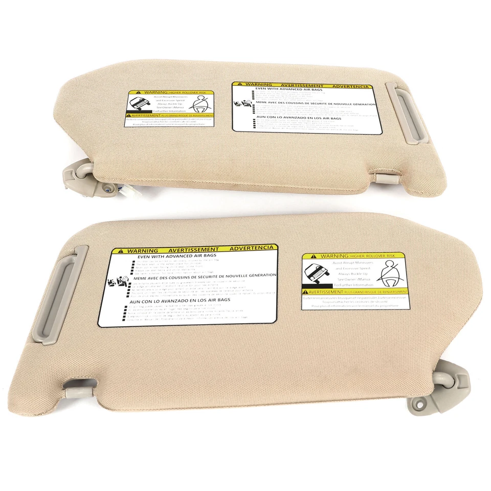 1Pair LH+RH Sun Visor For 2014-17 Infiniti QX60/2013-18 Nissan PathfinderW/Lamp Foto 3 de 4