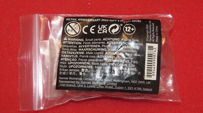Games Workshop Warhammer Store Anniversary Gold Metall Würfel 2023 Brandneu Sealed