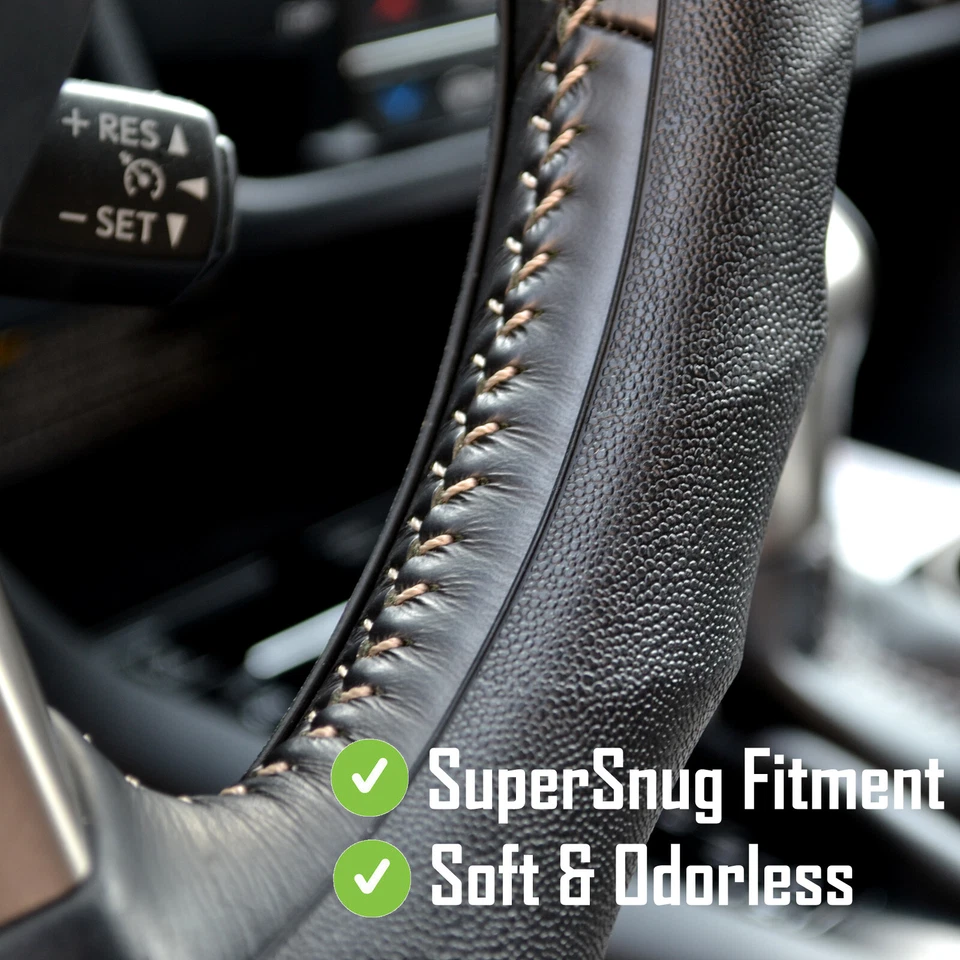 14"~15" Silicone Steering Wheel Cover Golve Auto Car Non-slip Leather Universal - Image 3 of 4