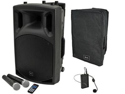 QTX QX12PA Portable PA System Battery USB Sound Package inc Cover