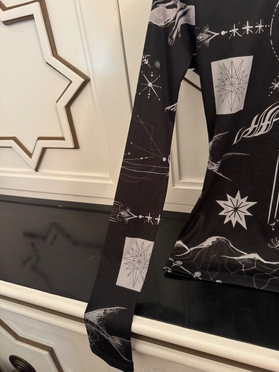 Sacai x Jean Paul Gaultier x Dr. Woo printed tattoo top long