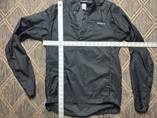 Patagonia Houdini Button Pullover Wind Rain Packable 24155 Black Small - Picture 5 of 8