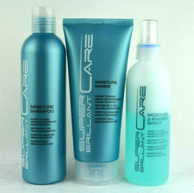 Super Brillant Care Moisture Shampoo 250ml + Maske 200ml + 2 Phasen Spray 200ml