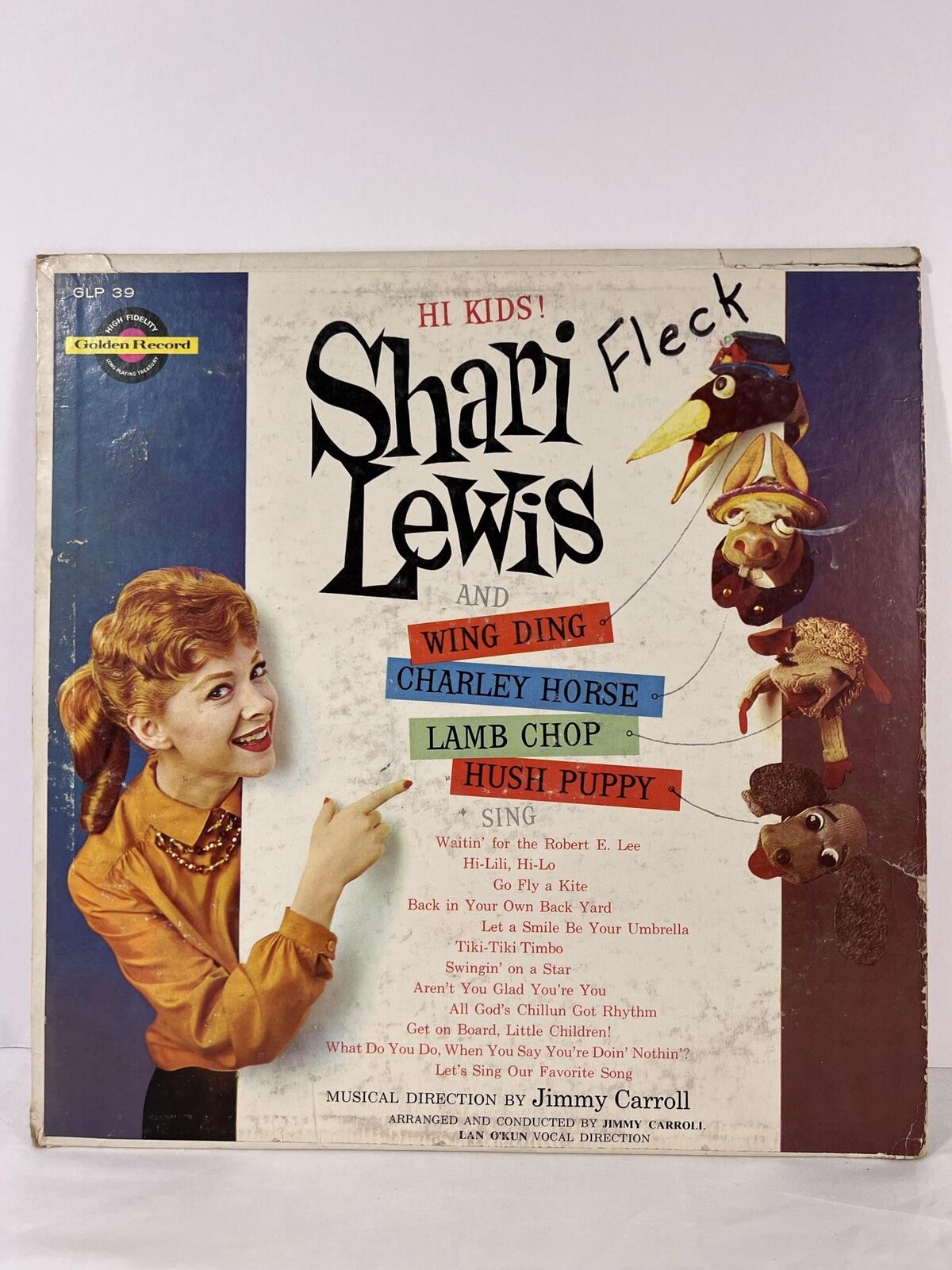 1962 SHARI LEWIS with Wing Ding, Charley Horse, Lamb Chop and Hush Puppy