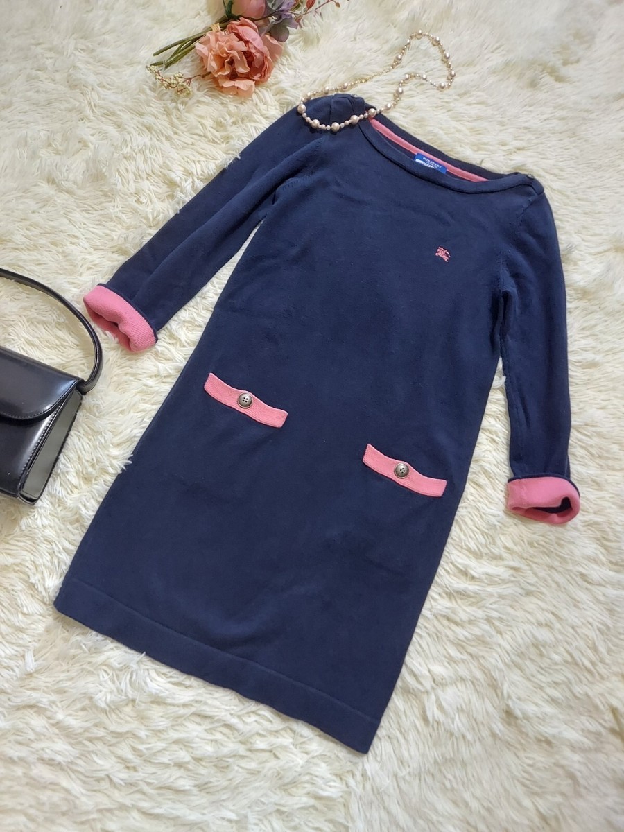 ワンピース Burberry Dresses Burberry Blue Label Mini one-piece dress with Logo navy in