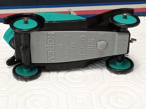 NOREV ANCIEN 1/43 CITROEN 5 HP BLEU/VERT FLUO BON ETAT SANS BOITE ge - Imagen 5 de 5