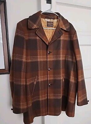 Vintage 70s Pendleton Wool Jacket Top Coat Plaid Quilted Vintage 70s Pendleton Wool Jacket Top Coat Plaid Quilted