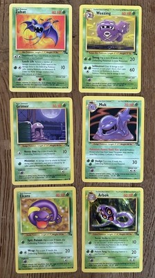 Pokémon TCG | Fossil | Arbok 31/62 | Ekans | Grimer | Muk | Zubat | Weezing