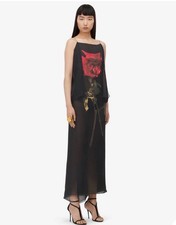Alexander McQueen Chiffon Shadow Rose Slip dress- BNWT