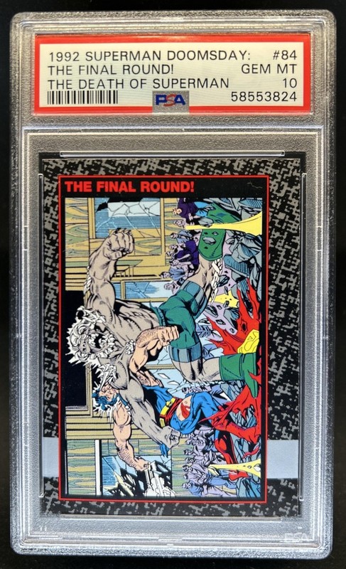 1992 Skybox Doomsday: The Death of Superman Final Round! #84 PSA 10 GEM MINT