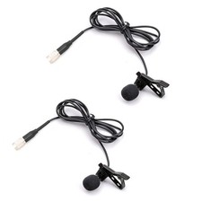 Black Lavalier Lapel Black Condenser Mic Microphone for Audio Technica Wireless