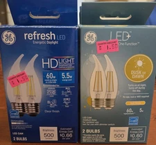 Faux Flame LED Light Bulbs Lot Of 8 Boxes. 16 Bulbs Total    (E88)
