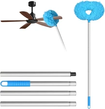 Ceiling Fan Cleaner Duster with Extension Pole, Adjustable from 13 to 49.7 Inche