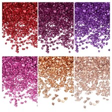 26g 2-4mm Crushed Metallic Irregular Glass Chips, Pink/Red/Purple/Gold/Blue